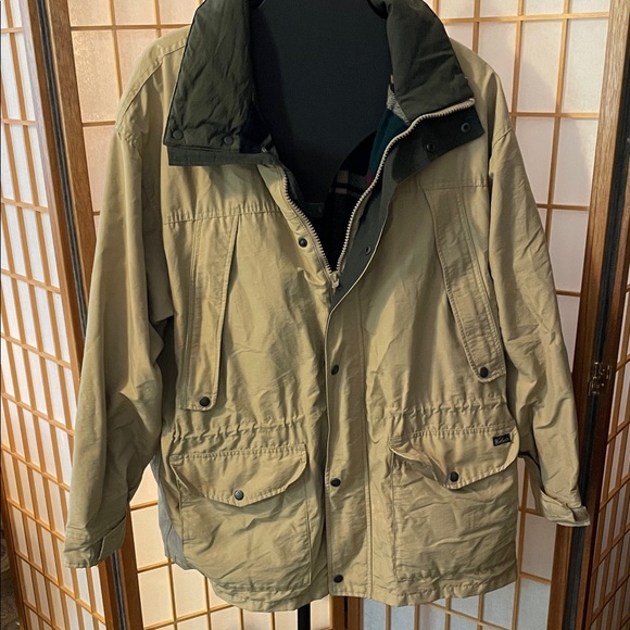 Vintage Woolrich  Anorak Wool Lined  Men's Tan Jacket- NO hood - Picture 1 of 7